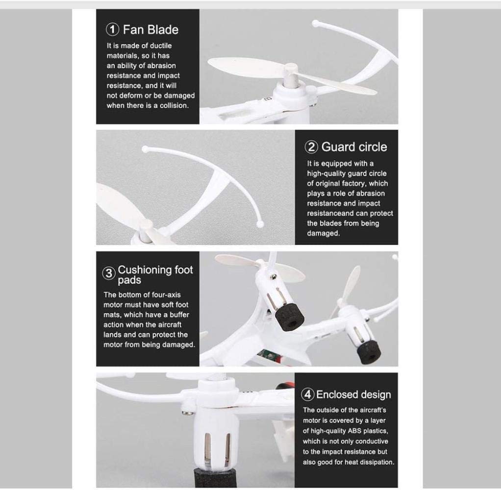 JSY 2,4 GHz pilot zdalnego sterowania Drone 4-kanałowy heksakopter 6-osiowy żyroskop 3D Flip sztuczne lot One Key Return lampy LED zdalnie sterowana zabawka (kolor : czarny)