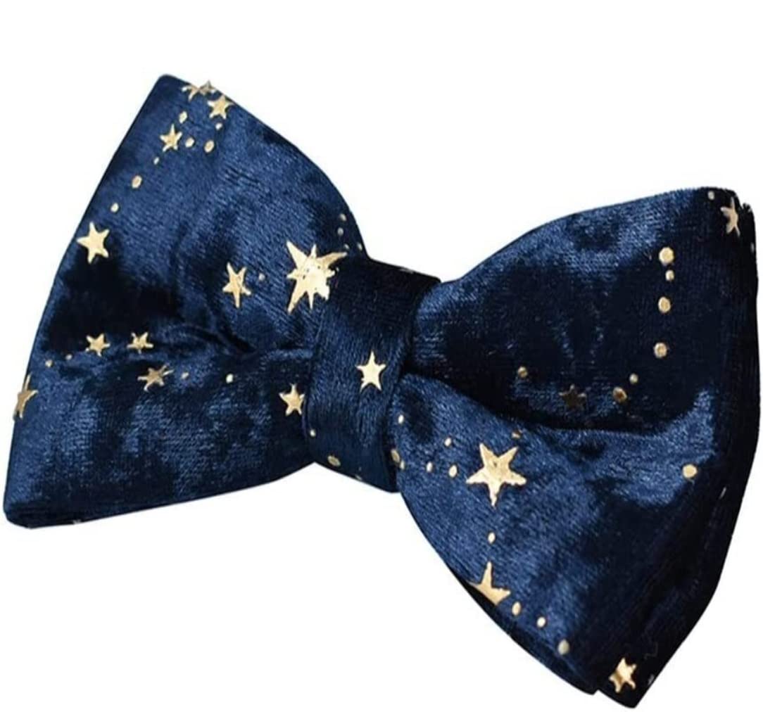 Smycze Dla Zwierząt Domowych Regulowana Obroża Dla Psa I Zestaw Smyczy Gold Glitter Stars Custom ID Obroża Dla Zwierząt Domowych Z Muszką Artykuły Dla Zwierząt(20-29cm)