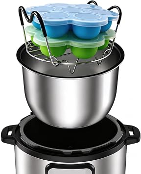 Steamer Rack Trivet with Handles for Instant Pot Pressure Cooker Accessories (Handle without silicone, For 3qt)