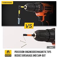 Vista 6 de COMOWARE Allen - Juego de brocas hexagonales, puntas magnéticas, liberación rápida, 20 piezas