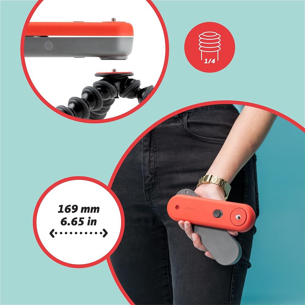 JOBY Swing-Komplett-Kit, mit elektronischem Bluetooth-Slider, GorillaPod, Kugelkopf, Handy-Halterung, lin. Motion-Control, mot. Smartphone-Slider, Content-Erstellung, Zeitraffer, App-Steuerung