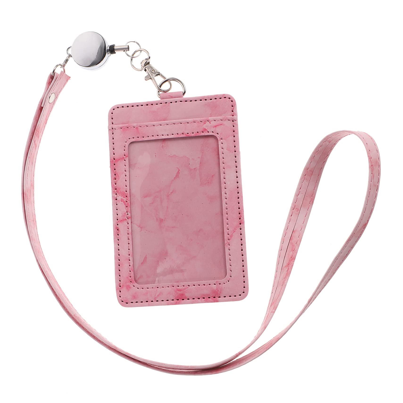 EXCEART 5sets Portacard Retrattile Pu Con Design Marmo Supporto Per Badge Per Studenti e Professionisti Leggero e Pratico Per Ufficio e Uso Quotidiano