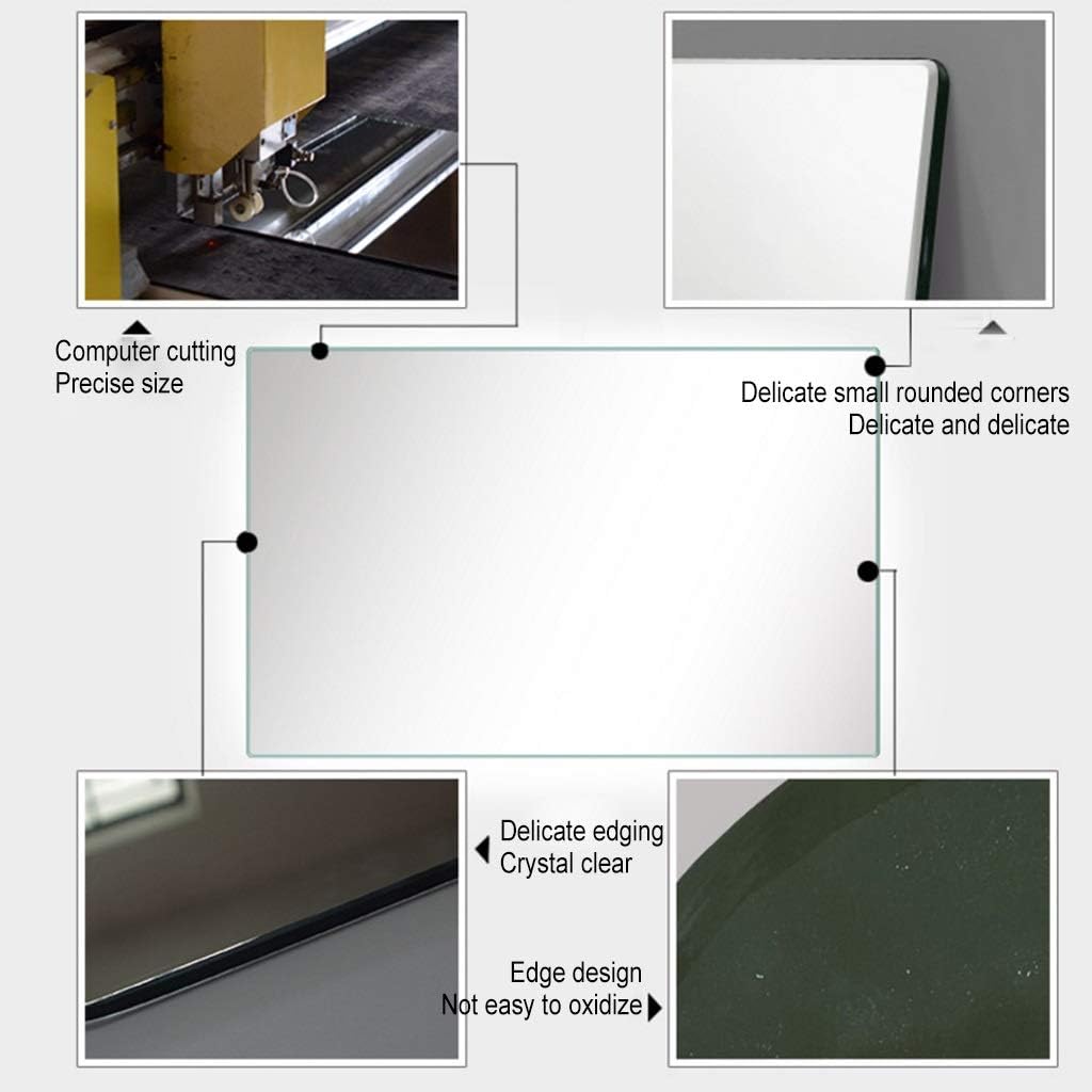 Bathroom Mirrors Illuminate LED Anti-Fog Explosion Proof with Touch Switch Dimmable Memory Function Applicable Bedroom/Hotel/WC (Size : 60x80cm)