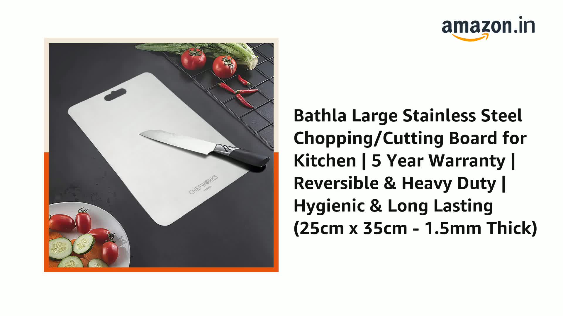 MOUNTAIN RESEARCH Cutting Board(S)と(L) Buy Bathla Chopping Board - Stainless Steel Cutting Board for