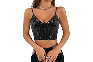 Women's Reflective Metallic Tank Top: Shimmering Sophistication for Eye-Catching Glamour