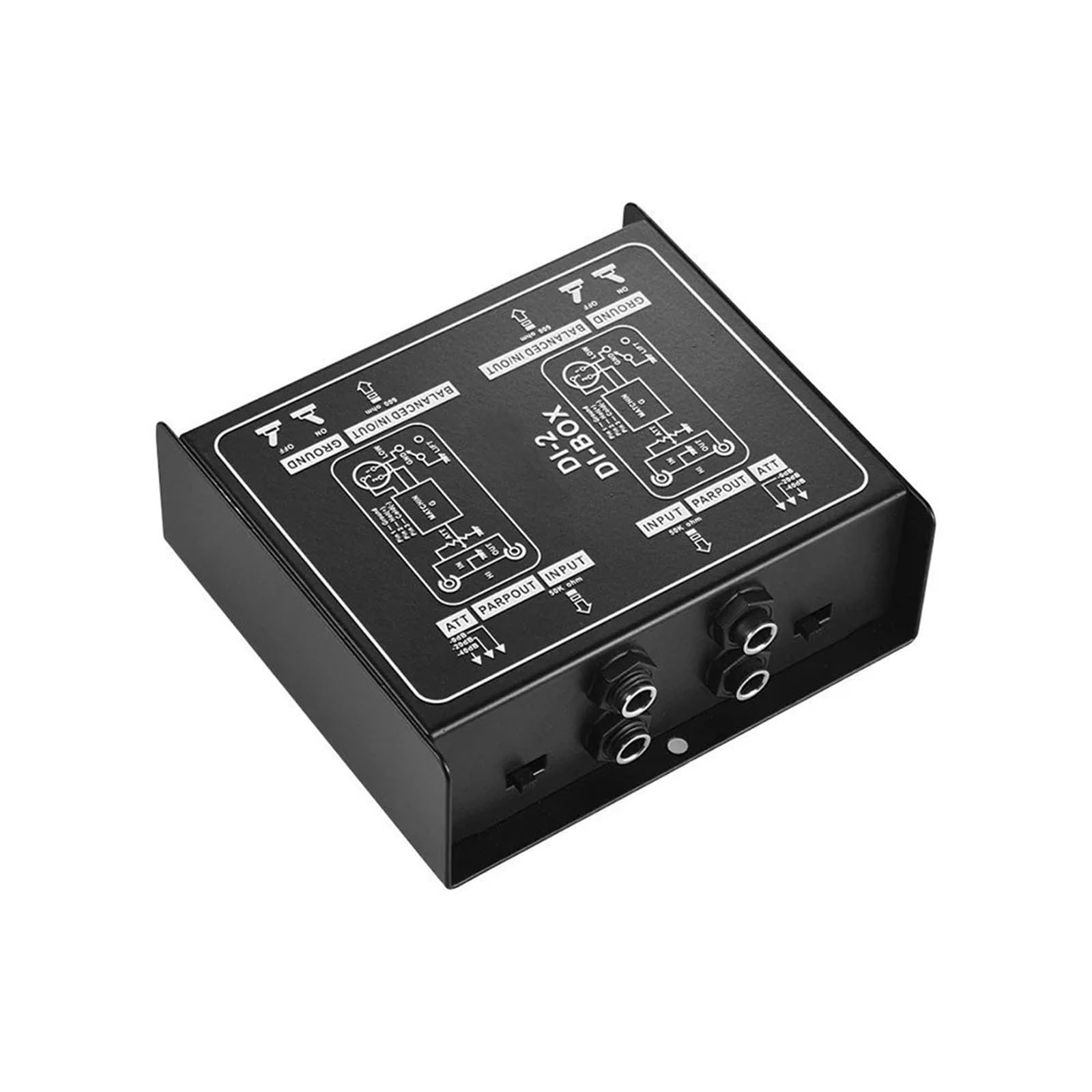 Mikser audio, Pasywne audio DI Box skrzynka z bezpośrednim wtryskiem niski poziom hałasu gitara basowa DI TRS 2 kanałowy konwerter audio sprzęt DJ mikser Audio