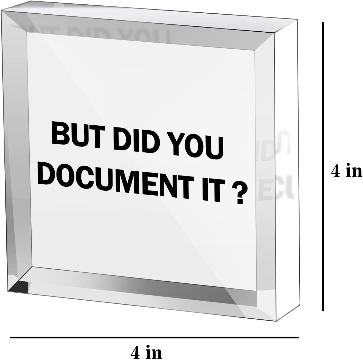 Letrero acrílico con texto en inglés «But Did You Document It ...