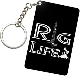 Oil Rig Life Oilfield Worker Oil Driller Drilling Fashionable Acrylic Keychain 2x3 In Trendy Key Accessories Style Enthusiasts
