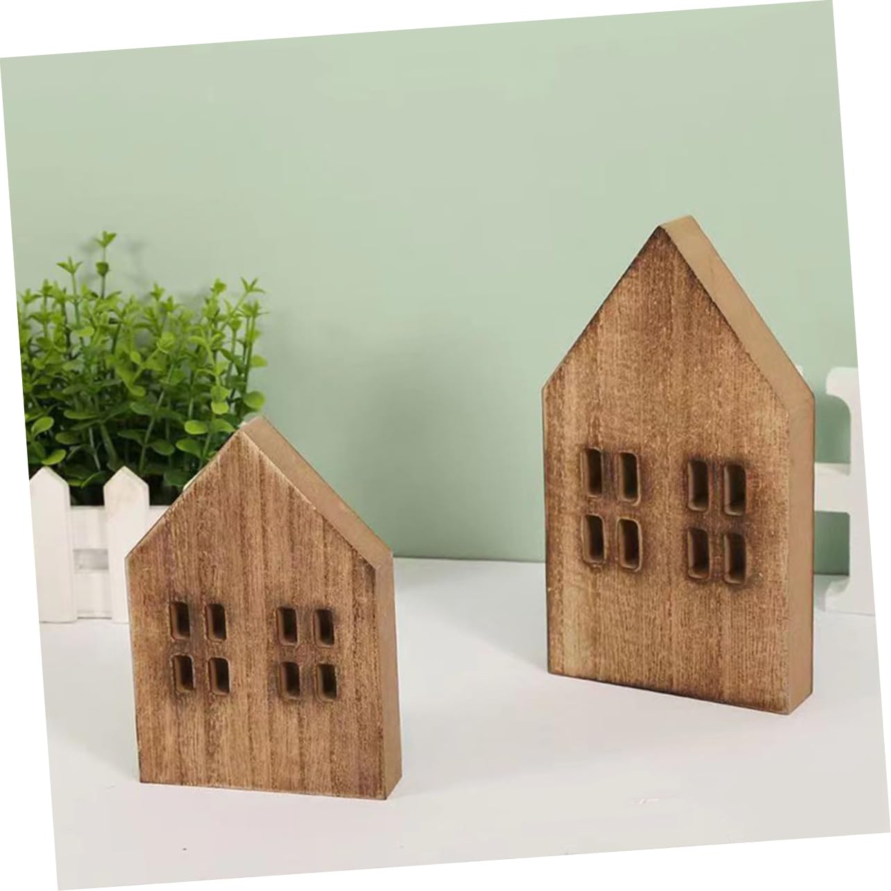 Sosoport 2pezzi Casa Artificiale in Miniatura Decorazione per Mini Case in Decorazioni per Case da Scrivania Oggetti per Micro Paesaggi Casa Decorativa per e Librerie