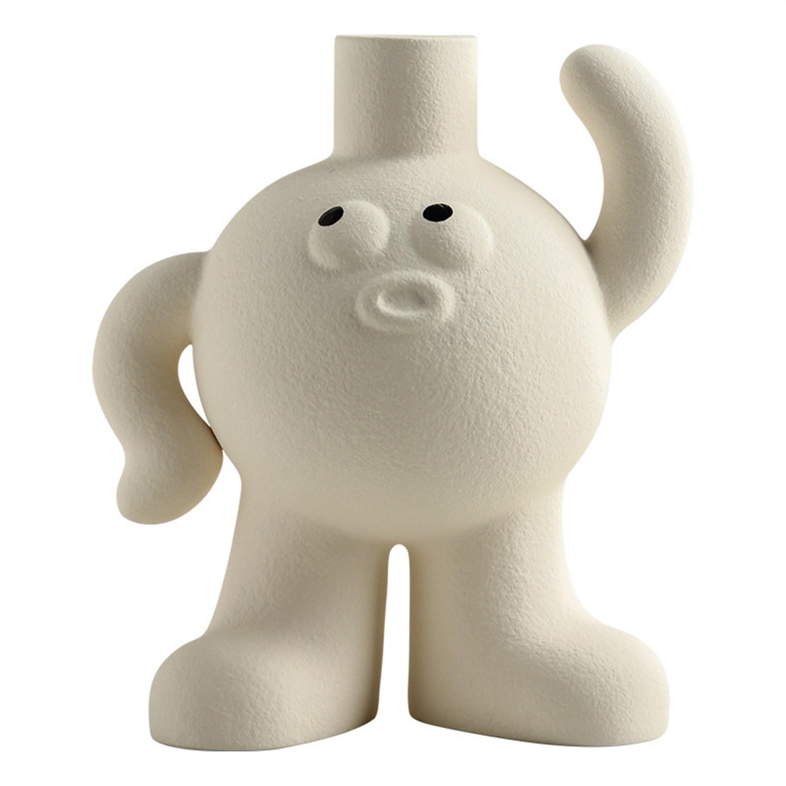 Vase créatif à grand pied en porcelaine pour illuminer votre table de salle à manger