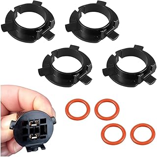 4PCS Car LED Headlight Base, Heat Resistance Automotive H7 LED Headlight Bulb Retainers Holder Adapter Socket Base, Vehicl...