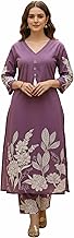 INDO ERA Women's Pure Cotton Floral Printed Straight Kurta & Pant Set (IEAI12023)