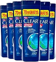 Kit Shampoo Clear AntiCaspa Ice Cool Menthol Leve 400ml Pague 330ml 6 Unidades
