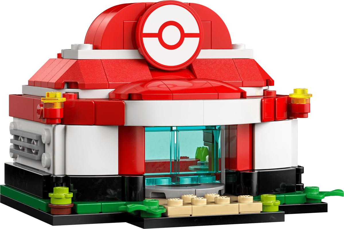 Pokémon Mini Pokémon Center – 233-Piece Collectible Display Building Set with Sliding Doors & Healing Station, Gamer Room Decor Gift for Adults – 40911