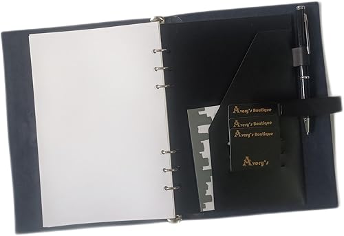 Miniatura 6 de Cuaderno de escritura en espiral de cuero genuino, cuaderno A5 con cubierta de cuero para hombres y mujeres, carpeta de 6 anillas, bloc de notas