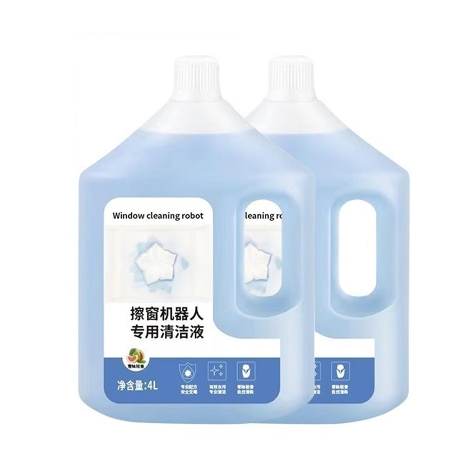 Robot limpiacristales con solución de limpieza de vidrios de 4000ml, compatible con ECOVACS Winbot W1S Pro/W1 PRO/W2 OMNI/W2 PRO/W2 PRO OMNI/WINBOT MINI HA41 W1SPRO W920(2 bottles)