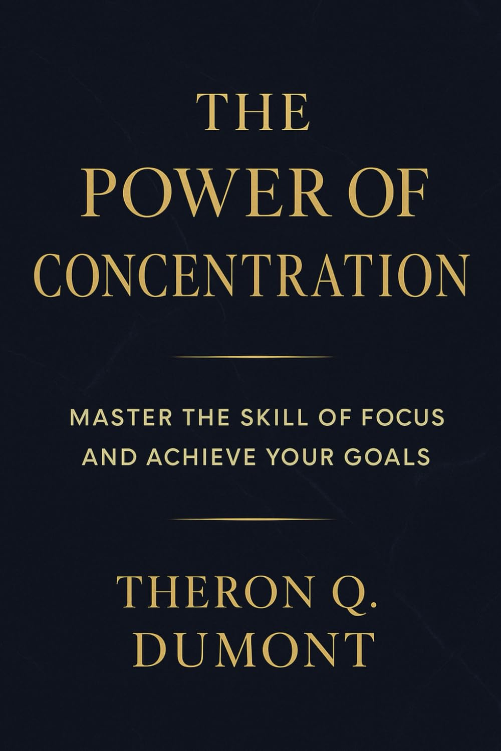 THE POWER OF CONCENTRATION: Mastering the Mind for Success, Clarity, and Personal Transformation