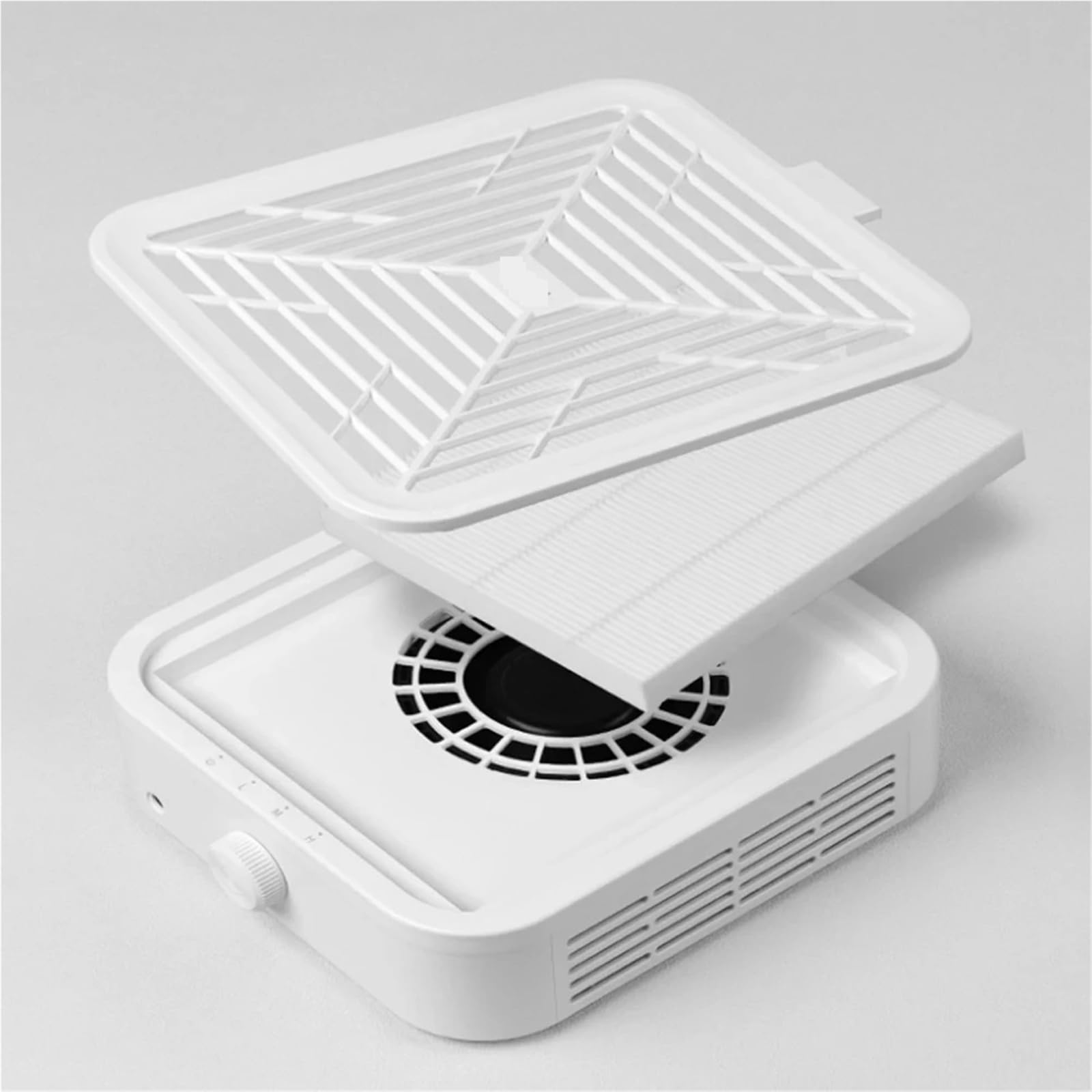 Aspirador Uñas, Aspiradora de uñas sin escobillas de 120 W con potente succión for manicura y filtro extraíble, velocidad ajustable.