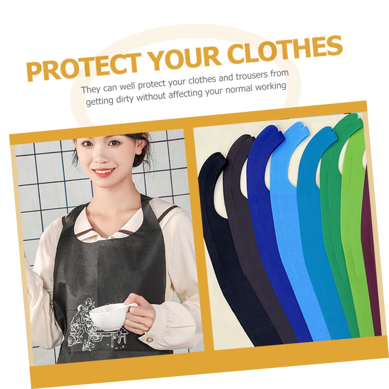 Unomor 12pcs Oil-proof Aprons Multi-use Aprons Anti-oil Aprons Bulk Aprons Grease Proofing Aprons Cooking Aprons Hot Pot Nonwoven Aprons Oil Resistance Aprons Black Non-woven Fabric