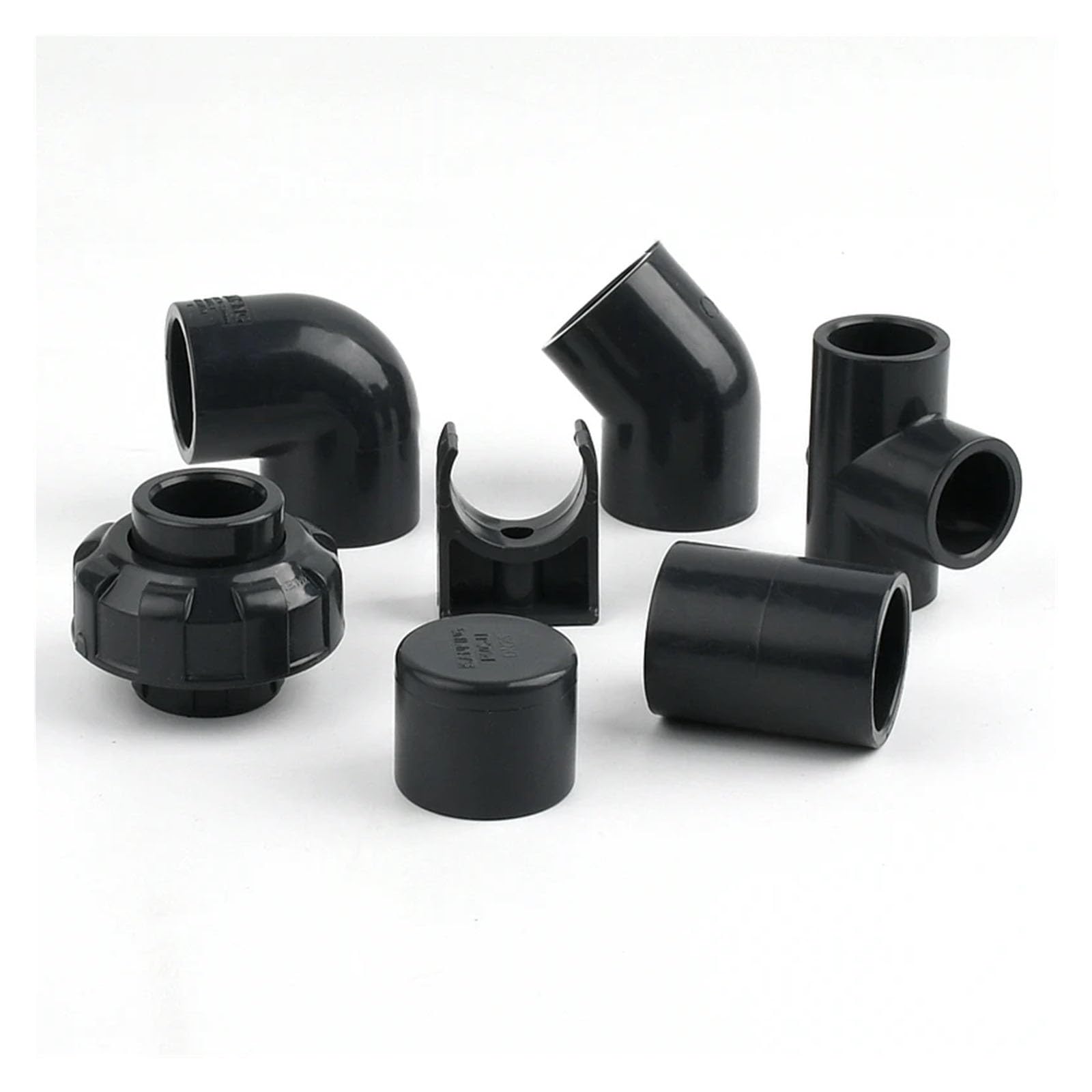 ISCBAFYX 1Pc ID 20~63mm Grigio Scuro Diretto Gomito a 90 Gradi Acquario Giardino Irrigazione Tee Raccordi per Tubi dell'Acqua (Tee,20mm)