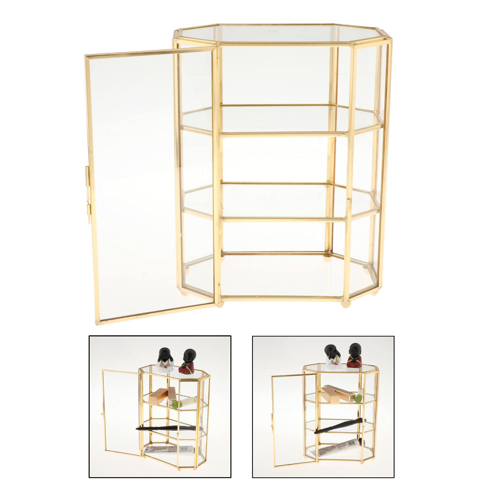 Portagioie in cristallo a 3 livelli, elegante e multifunzionale per trucco e regalo per gli amanti dei gioielli e per la casa.