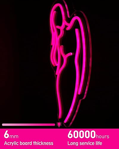 Miniatura 2 de Señal de neón con texto en inglés "Lady Back", luces LED de noche rosas para decoración de pared, letrero decorativo conectado por USB, dormitorio,