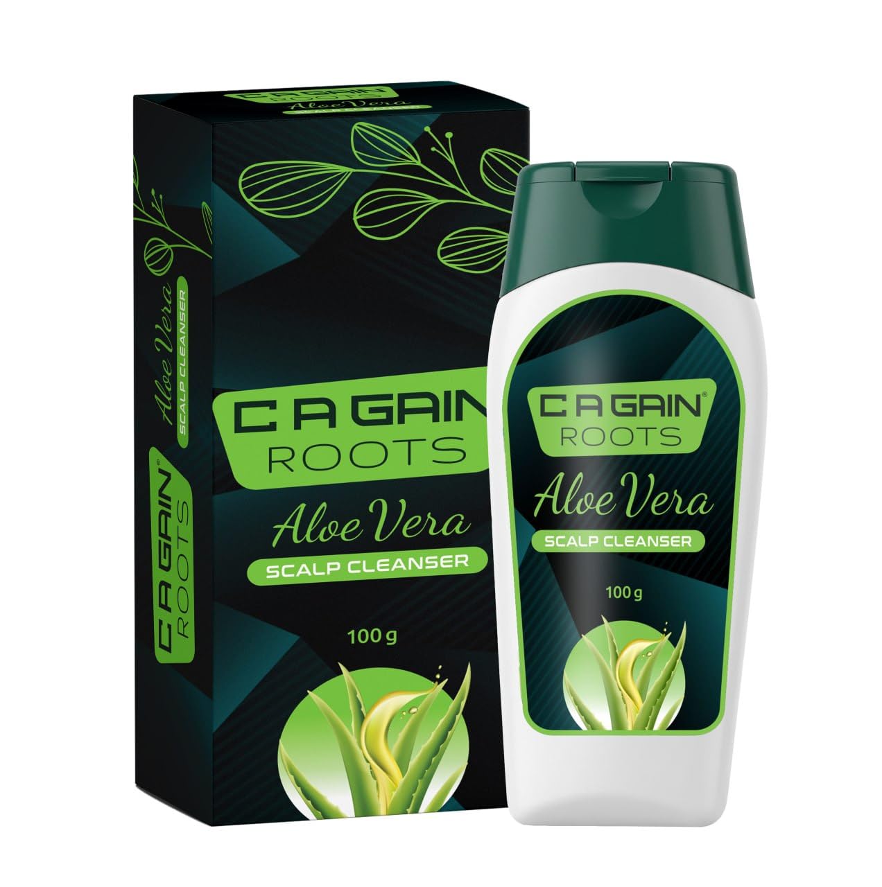 C A Gain Roots Aloe Vera Scalp Cleanser 100g | Aloe Vera Gel-Based Herbal Scalp Cleanser with Jojoba, Wheat Germ & Olive Oils | Deep Hydration & Scalp Nourishment for Healthy-Looking Hair-image-28