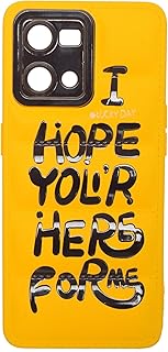 جراب ظهر بطبعة I Hope You Are Here For Me من البولي يوريثين الحراري لهاتف رينو 7 4G - أصفر وأسود