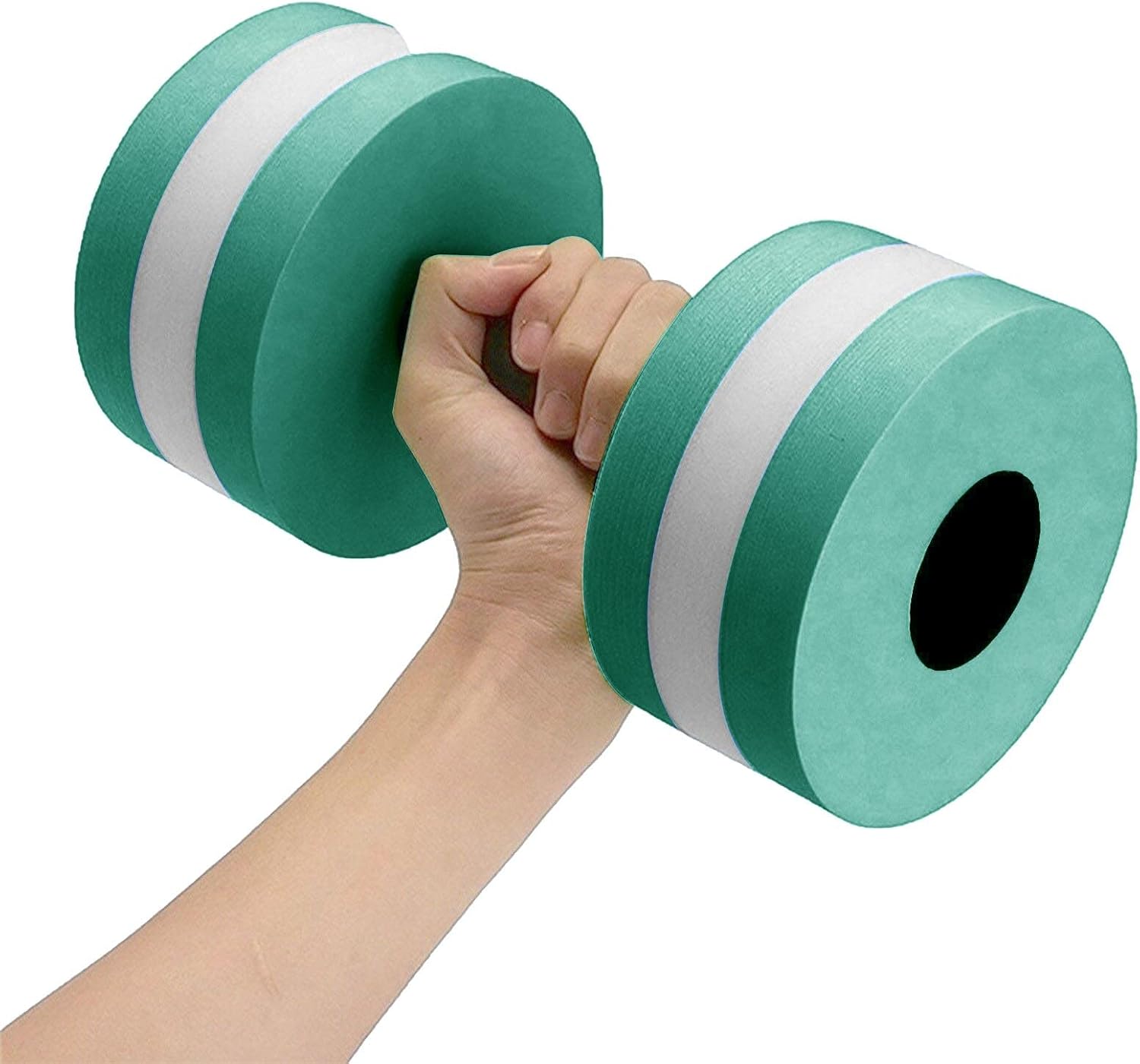 Fitness Dumbbell, 1 Pair Foam Heavy Resistance Barbells Pool Barbell Float Aqua Exercises Equipment Sports Aquatic Water Dumbbells for Water Aerobics/Pool Exercise Heavy Resistance