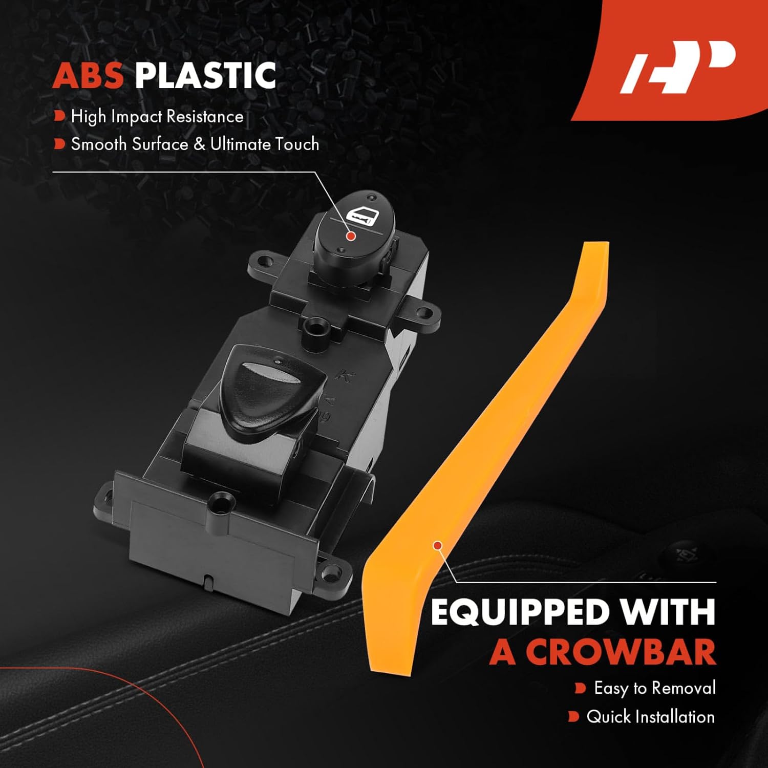 A-Premium Power Window Switch Compatible with Honda Civic 2006-2011, Front Right Passenger Side, Replace# 35760SNAA13