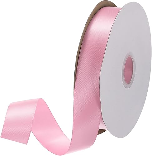 MECCANIXITY Cinta de satén de 1 pulgada de ancho y 25 yardas de ancho, cinta de grogrén de seda sólida para ramo de boda, para envolver regalos del