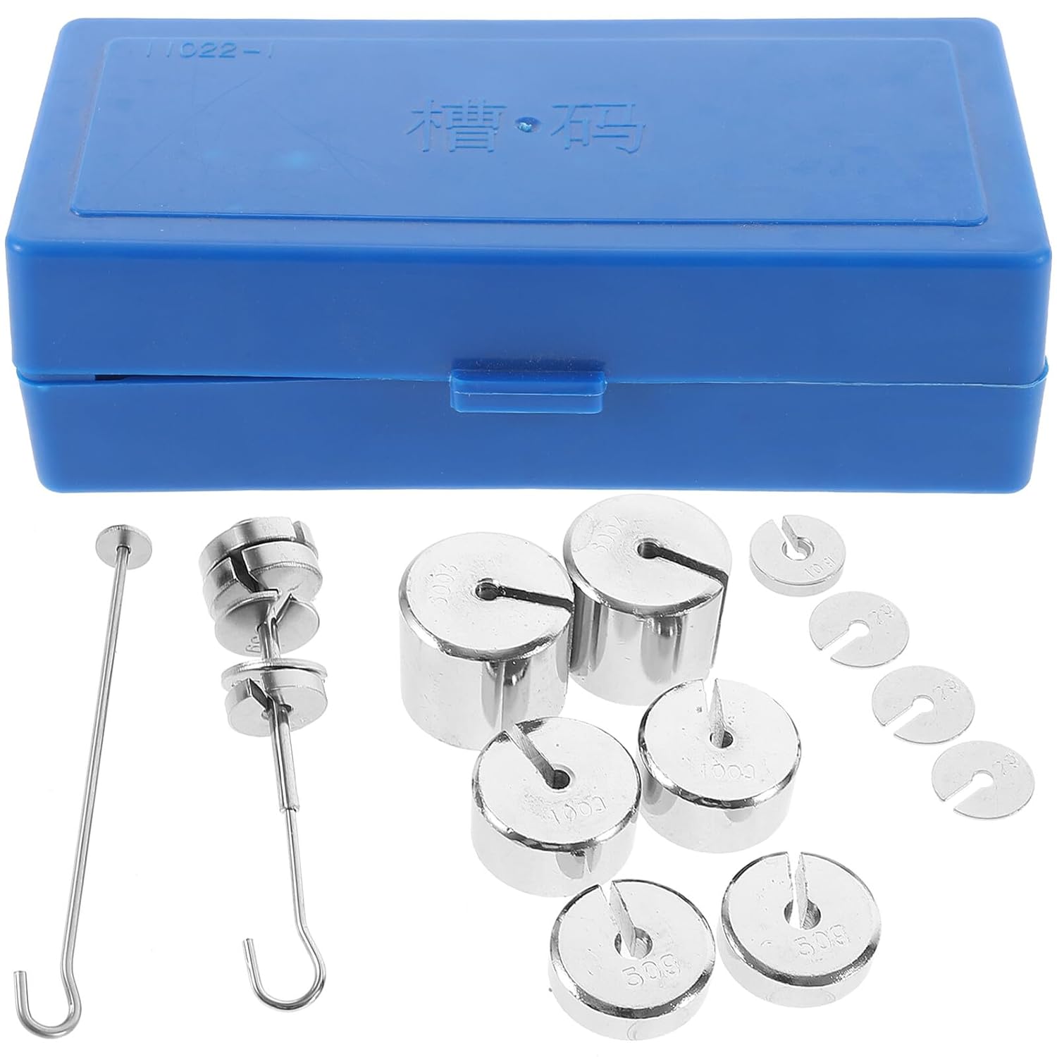 Vaguelly Slotted Metal Weights with Hanger for Physics Experiments Laboratory Slotted Mass Plates for Balance Testing Precise Machined Metal Weights for Middle School and High School