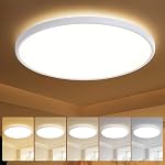 Lumière de plafond LED encastrée de 18 pouces, 5 réglages de température de couleur (3000K/3500K/4000K/5000K/6500K) 36W luminaire monté en surface ultra mince, luminosité dimmable pour salon