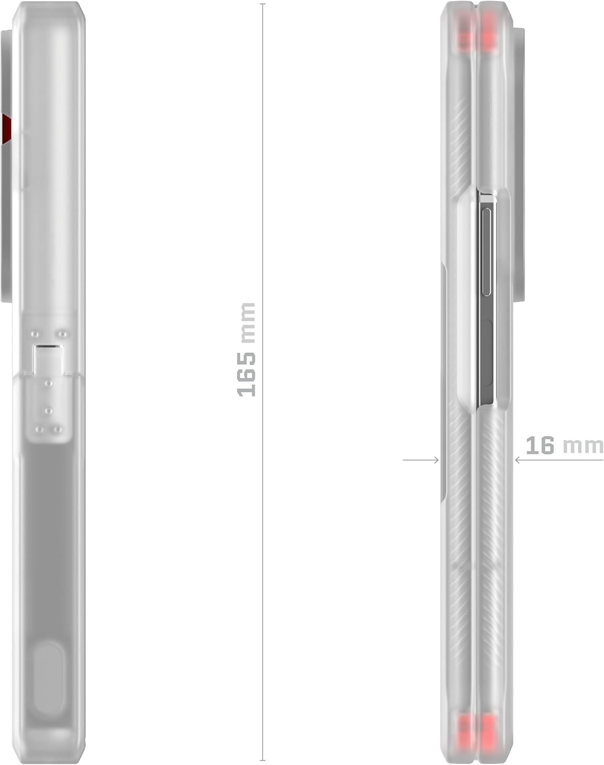 Ghostek Covert Clear Galaxy Z Fold 7 Case with Built-in Kickstand, MagSafe and Full Hinge Protection Designed for 2025 Samsung Galaxy Fold7 (8") (Clear)