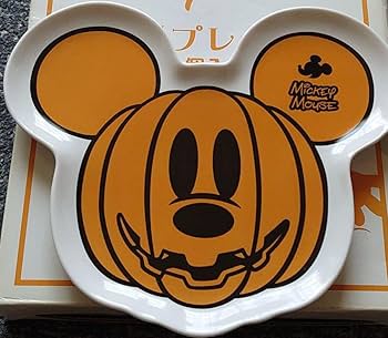 Amazon.co.jp: ハロウィン ミッキー顔型プレート かぼちゃ お皿