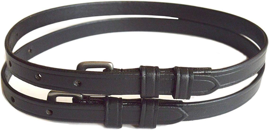 SIE EQUESTRIANLeather Spur Straps Black - Adult (18'', Black)