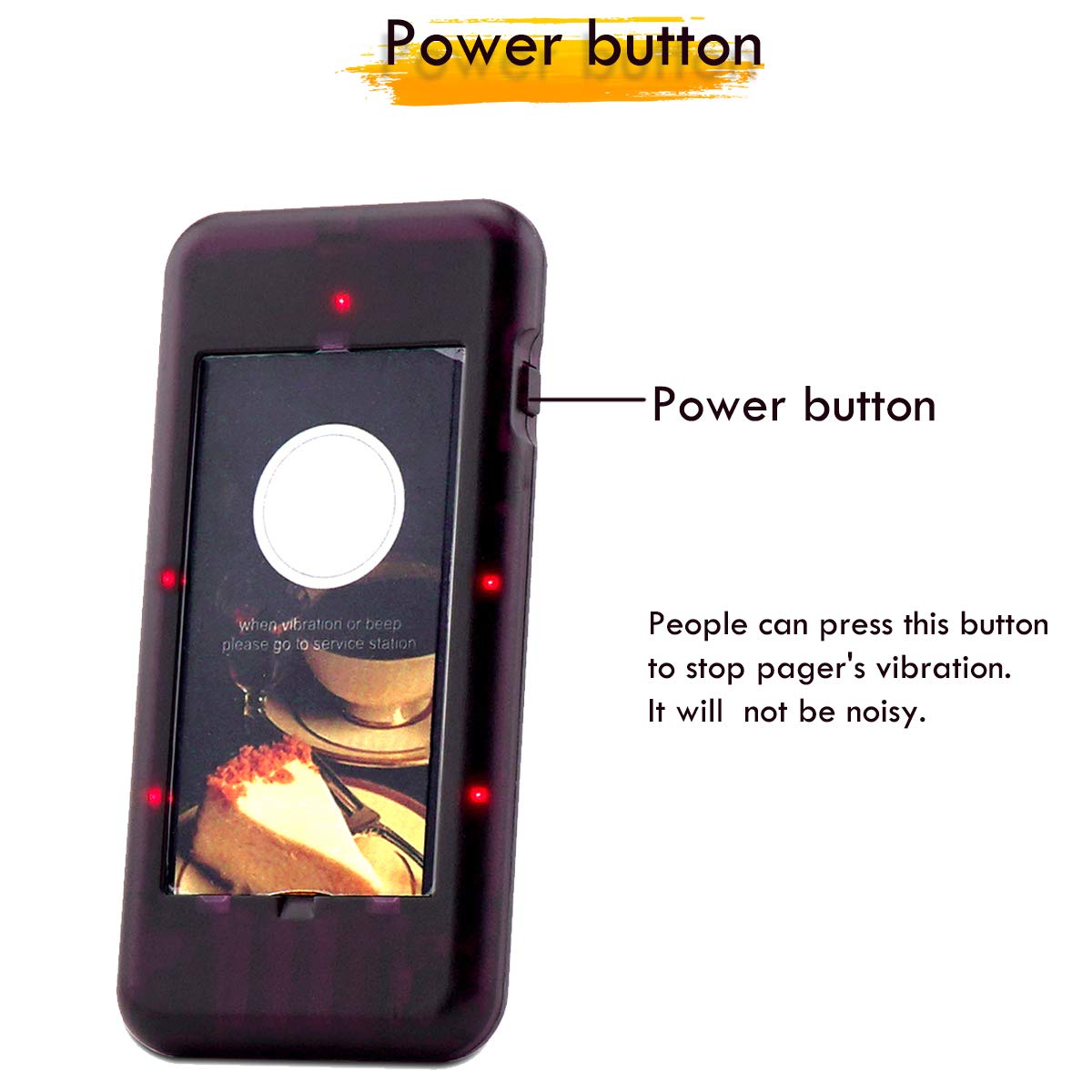 Retekess Pager Beeper Ricevitore Vibratore per Sistema Cercapersone Retekess T112 (Nero 5 Pezzi)