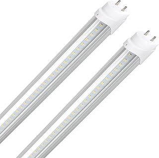 3FT T8 T12 LED Type A+B Tube Lights, 15W 4000K 2100lm, F30T8/F30T12 Fluorescent Light Bulbs Replacement, Ballast Compatible or Bypass, Dual-Ended, Clear Lens, DLC&UL Listed, 2 Pack