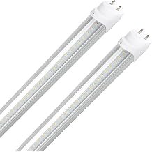 3FT T8 T12 LED Type A+B Tube Lights, 15W 5000K 2100lm, F30T8/F30T12 Fluorescent Light Bulbs Replacement, Ballast Compatible or Bypass, Dual-Ended, Clear Lens, UL Listed, 2 Pack