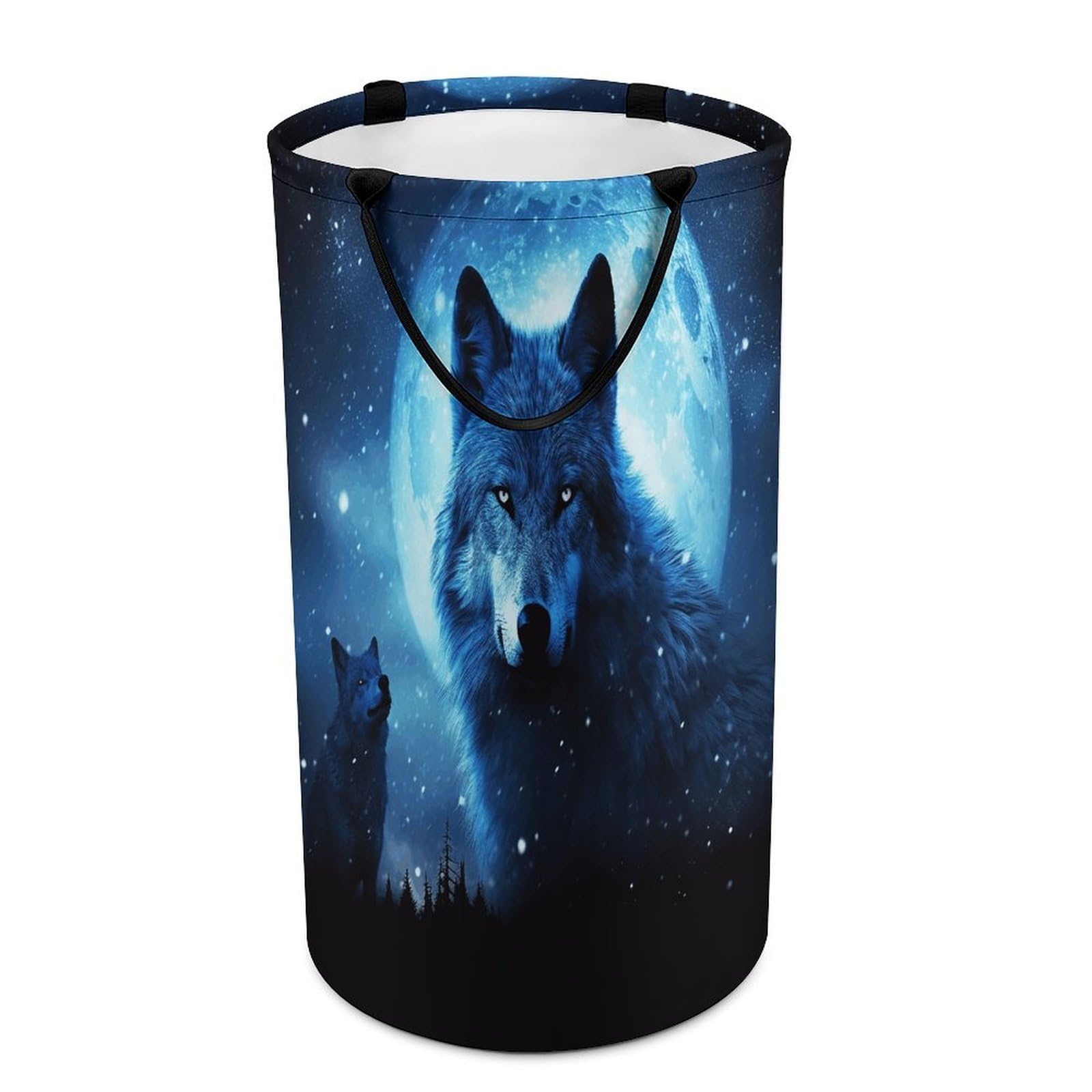 Wolfs Laundry Basket Large Foldable Laundry Hamper with Handles Freestanding Collapsible Clothes Basket Waterproof Portable Dirty Clothes Hamper for Bathroom 86L