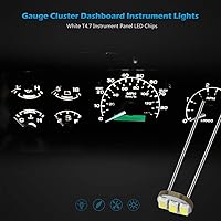 Vista 5 de Partsam 20pcs 0.185 in-12v coche blanco mini bombillas lámparas indicador racimo velocímetro iluminación de fondo