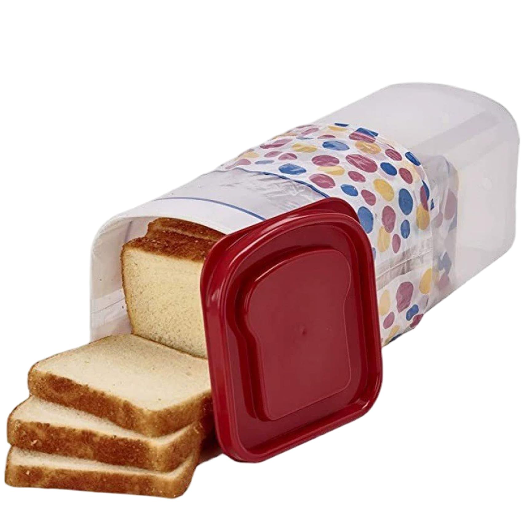 Takingup Bread Box Airtight 13.4x5.1x5.1in Reusable Bread Keeper with Lid Clear Sandwich Container for Home Kitchen Counter - Box