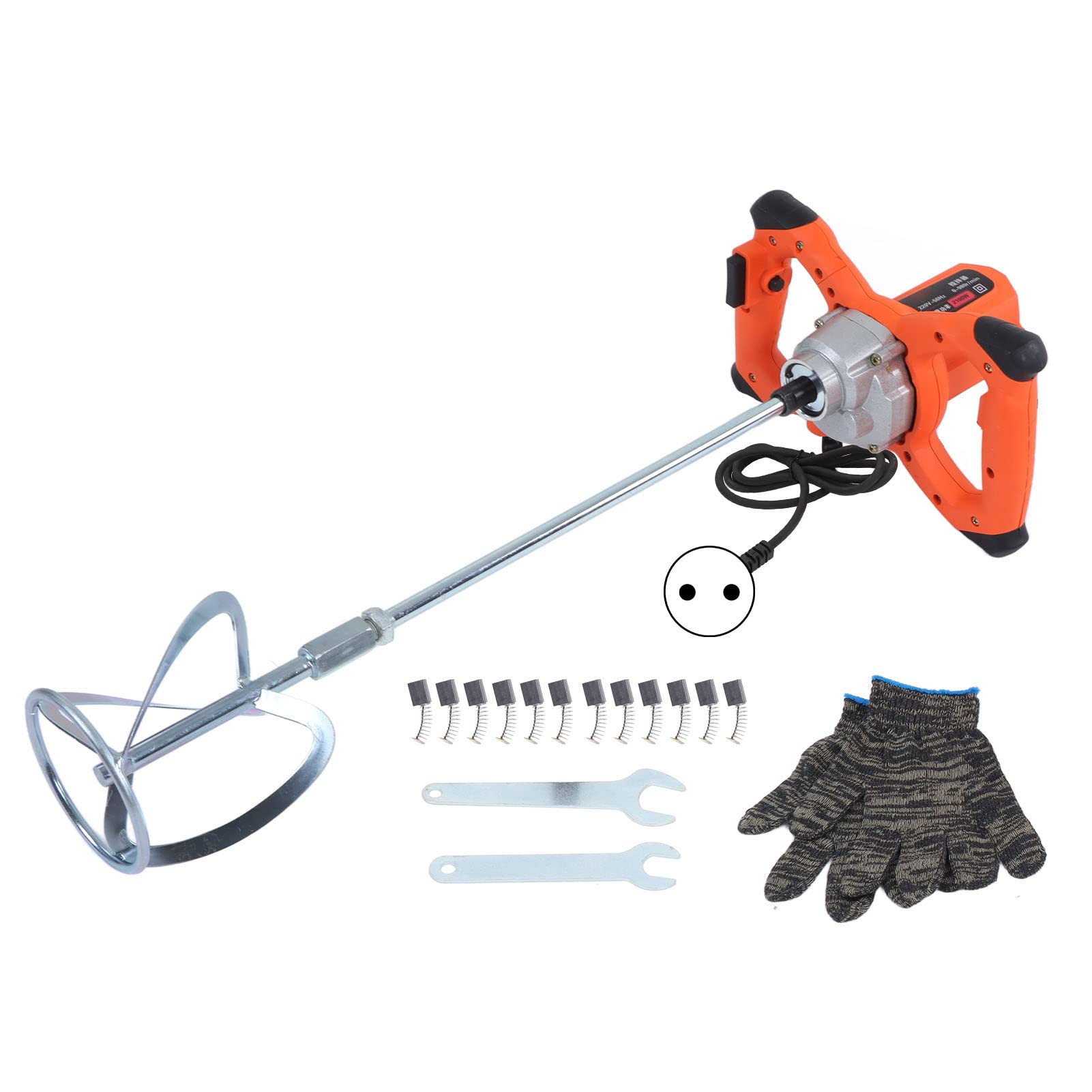 Trapano Miscelatore per Vernici, Applicazione Ampia Connessione a Vite Betoniera Elettrica 0 980 Giri/Min Design Ergonomico 6 Velocità Regolabili per Cartongesso (Spina UE 220V)