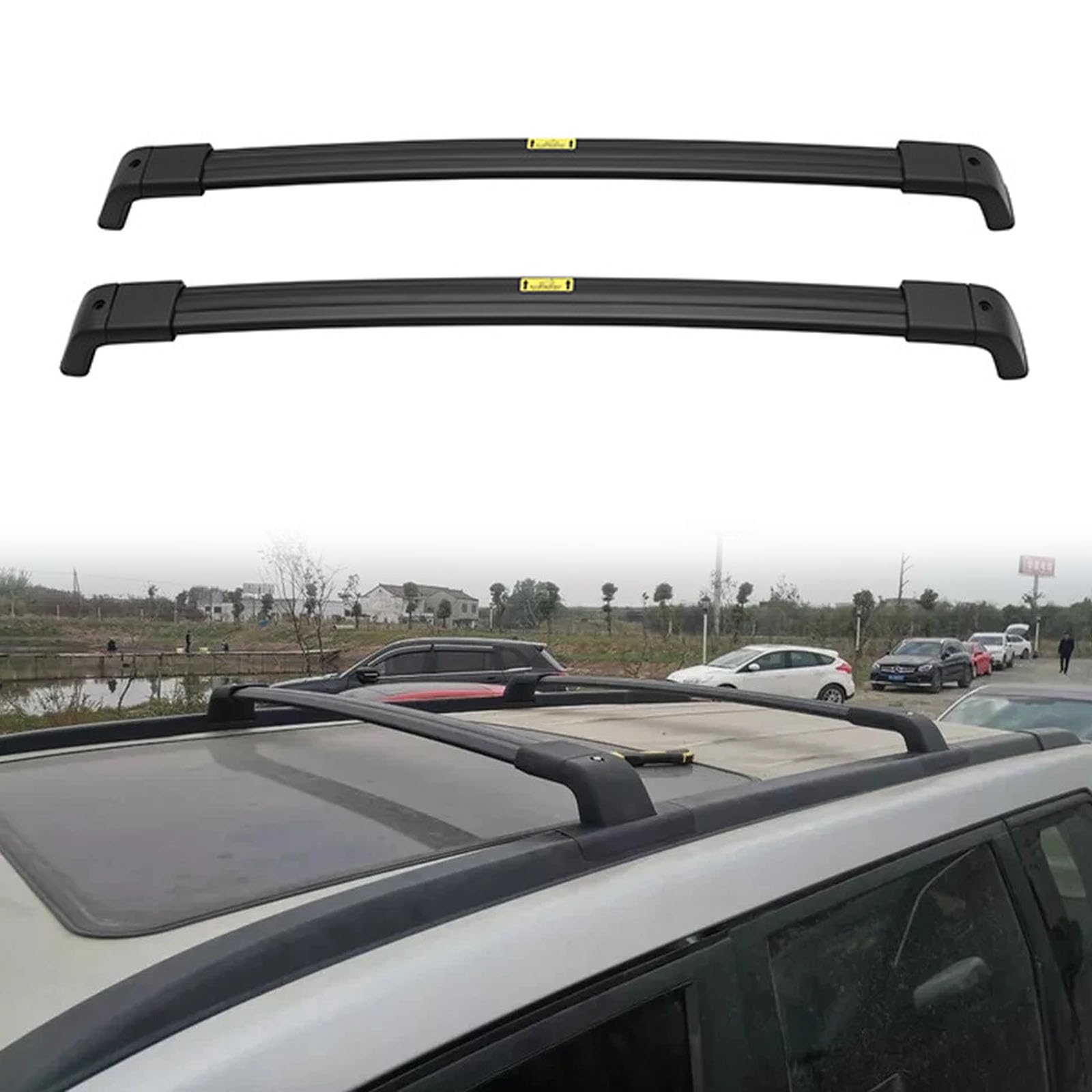 Barres de toit transversales pour Nissan X-Trail pour fixer un snowboard en sécurité
