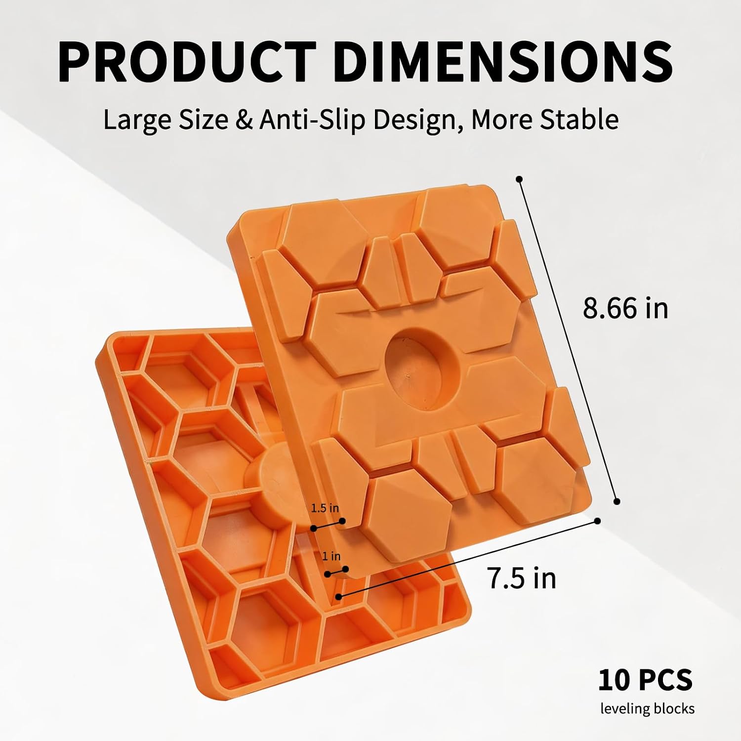 10 Pack Heavy Duty RV Leveling Blocks for Stabilizing