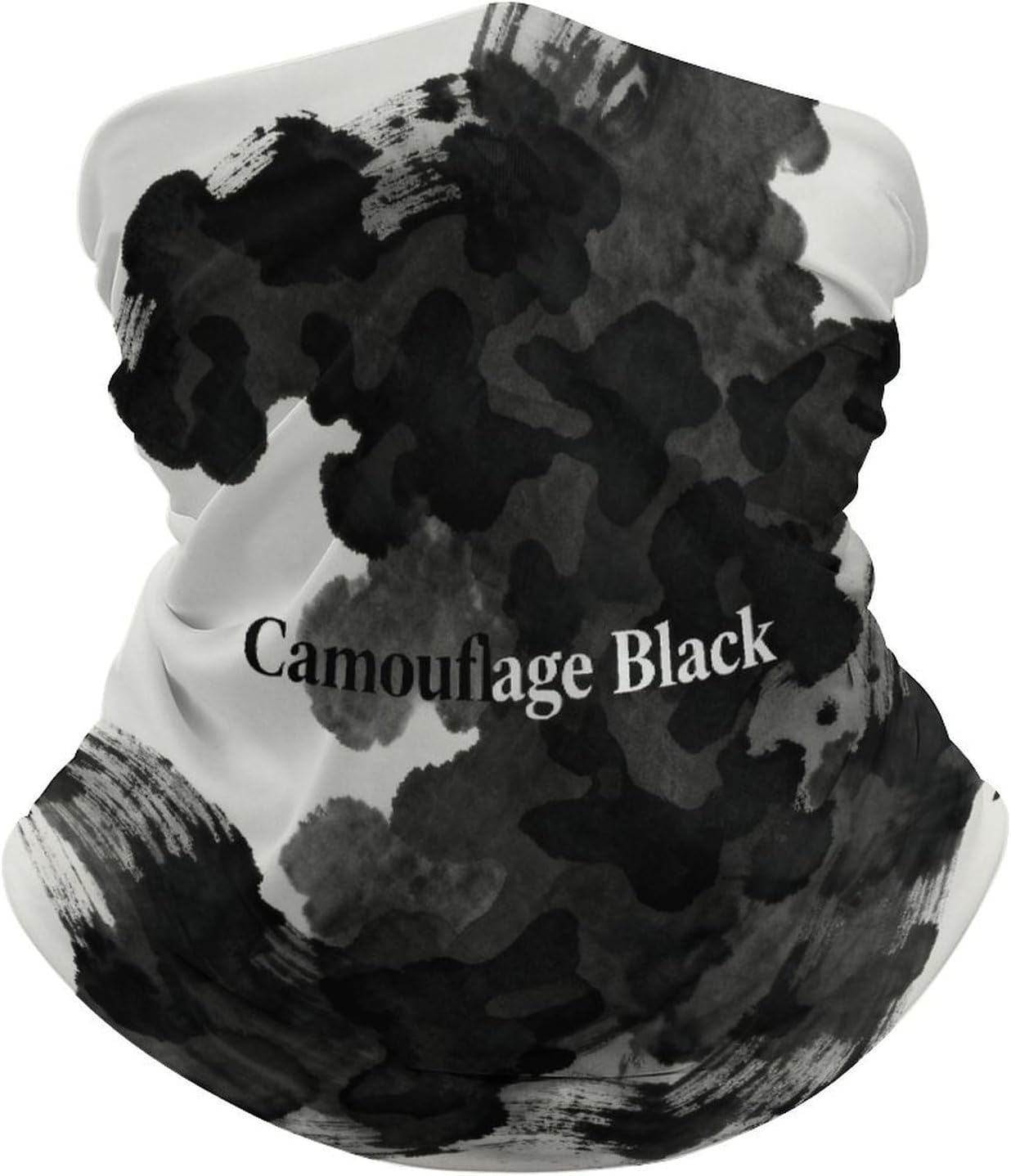 Camouflage Black Bandana Soft Neck Breathable Headband Uv Protection Neck Gaiter Reversible Scarf Gaiter Double-Sided Head Scarf Multipurpose Headwear For Outdoor Running Hiking