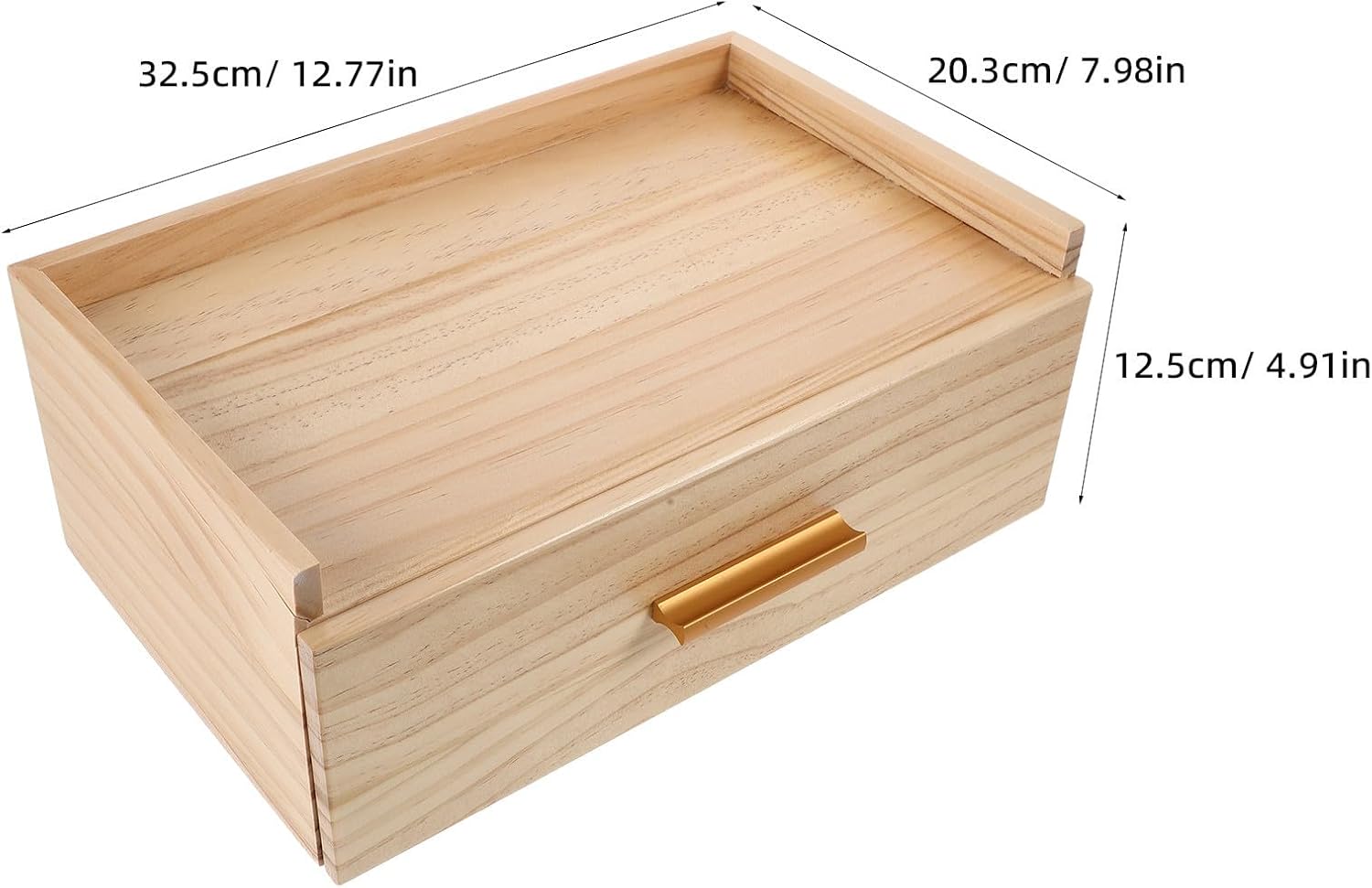 VILLCASE Tea Chest Box Organizer Bag 8 with Wooden and Compartments Drawer, Compact Design Tea Packet Storage for Countertops and Office Use