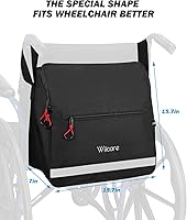 Vista 6 de ISSYAUTO - Mochila para silla de ruedas, bolsa para silla de ruedas, mochila para usuarios de sillas de ruedas, bolsas para sillas de ruedas
