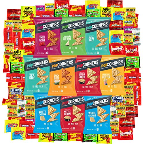 Trick or Treat Snack Gift Party Bundle Care Package Variety Pack Candy Sampler 100 Count