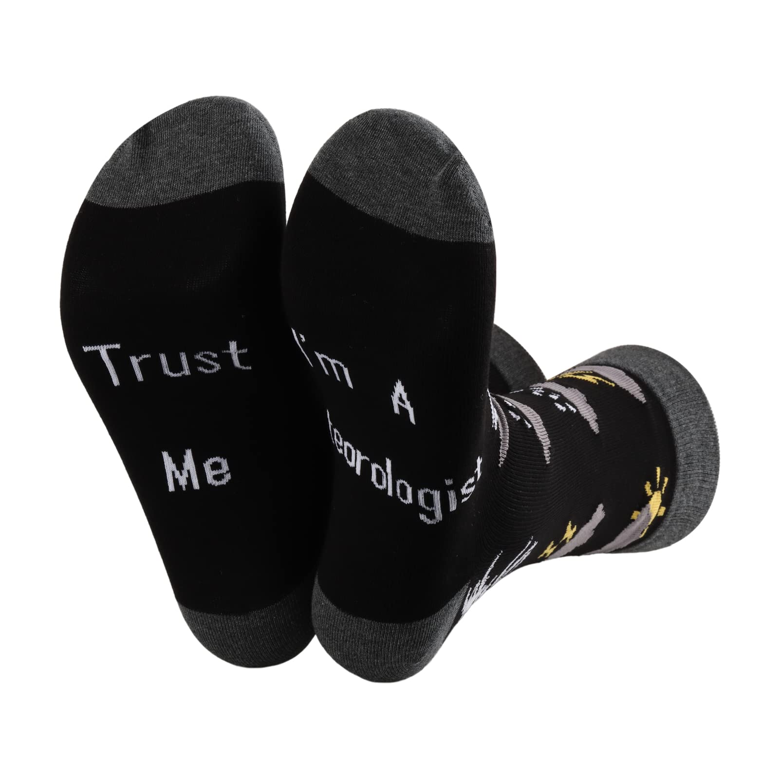 MBMSO Funny Meteorology Gifts 2 Pairs Trust Me I'm a Meteorologist Socks Gifts for Weather Lover Socks Future Weatherman Gift